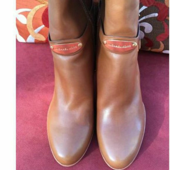 MICHAEL KORS ARLEY LUGGAGE LEATHER RIDING BOOTS - Picture 7 of 7